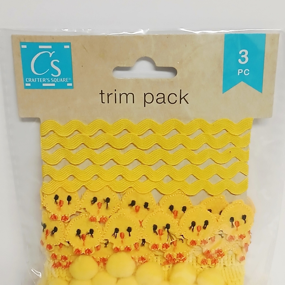Crafter's Square Yellow Spring Chick Ribbon Trim - Picture 3 of 5
